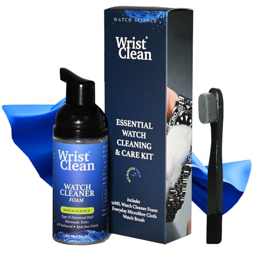 Essential Watch Cleaning Kit | Safe on all Metals & Crystals | (1x) Watch Cleaner Foam 50ML, (1x)...