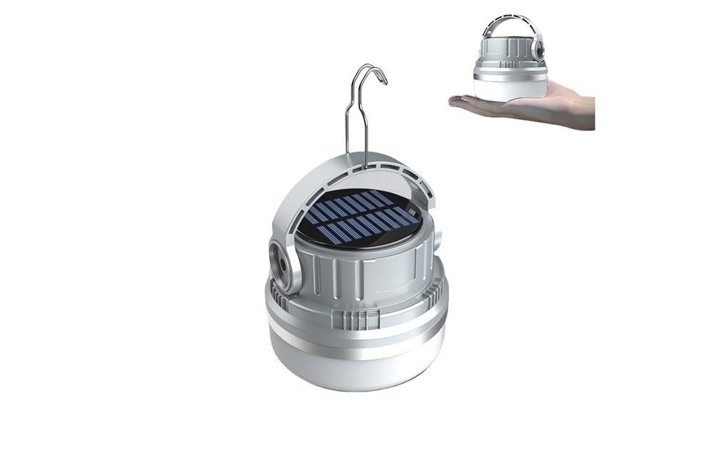 Ultimative Camping-Laterne – wiederaufladbar, solarbetrieben/USB-betrieben, tragbar und vielseitig – perfekt für Camping, Picknicks, Wandern und Outdoor-Abenteuer