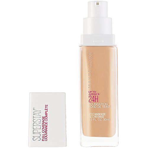 Maybelline Super Stay Full Coverage Liquid Foundation Makeup, Warm Nude, 1 Fl Oz