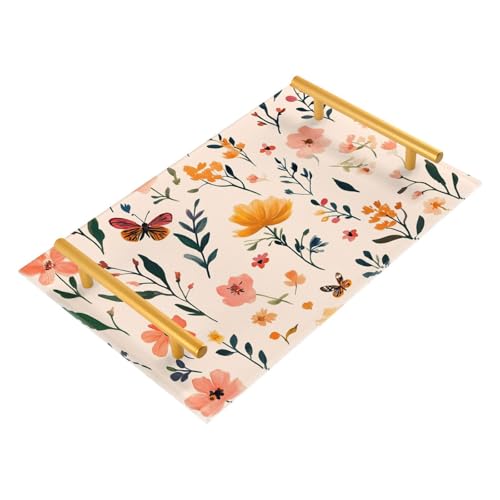 Lindas flores de primavera rústico beige