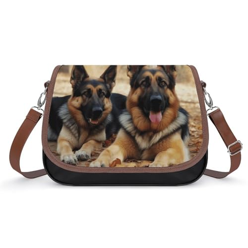 Leather Bag German Shepherd Dog1 Soft Faux Leather Handbag Shoulder Bag Women's Leather Wallets And Handbags Top Handle Satchels