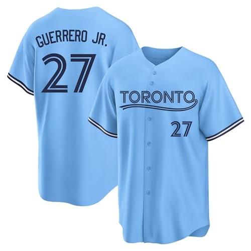 Custom Mens/Women/Youth Toronto Blue-1 Vladimir Guerrero Jr. Baseball Stitched T-Shirt for Sports Fan