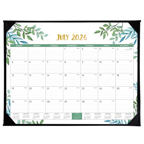 Desk Calendar 2026-2027 - Desk Calendar 2026-2027 Large 22 x 17 from July 2026 to December 2027 18 Months Calendars with Protect Corner