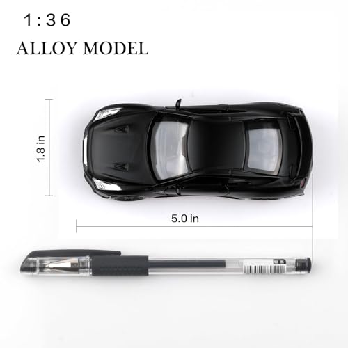 Modelo Nissan GTR a escala 1:36 Negro miniatura 3