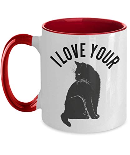 Caneca de dois tons I Love Your Pussy para Dia dos Namorados Presente de Aniversário para Namorada P