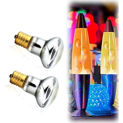 JUAWTYUK 2-Pack 25W Lava Lamp Bulb - Perfect Replacement Bulbs for Lava Lamps, Glitter Lamps, for Bedroom and Office, 120v 25 watt R39 E17 Reflector Bulbs Cover