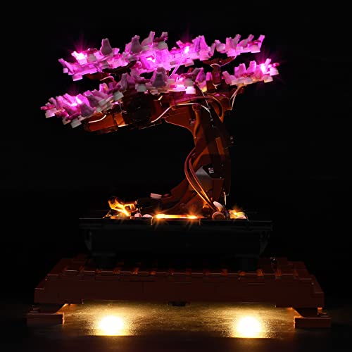 YEABRICKS LED Licht für Lego-10281 Creator Expert Bonsai Tree(Pink) Bausteine Modell (Lego Set Nicht enthalten) – Bild 4
