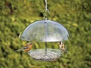 Garden Mile Hanging Dome Canopy Seed Feeder Bird Feed Seed Hanging Nut Seeds Suet Cake Fat Balls Outdoor Garden Patio Perfect For Garden Wild Birds Wildlife Food