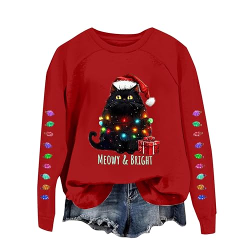 Sudadera de Navidad para mujer cómoda y holgada talla M