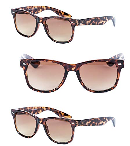 3 Pair of Unisex Reading Sunglasses - Full Frame Sun Readers (non bifocal)