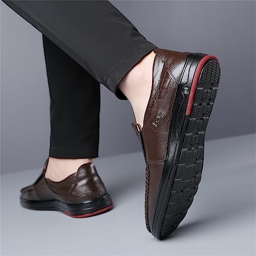 Image of Veslesth Men Business Working Office Shoes Leather Walking Casual Driving Loafers Oxfords Male Luxury Party Fashion Formal Sneakers Comfort Dress Outdoor Working Walking