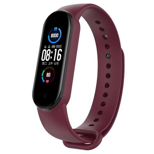 Bracelet pour Xiaomi Smart Band 7 / Mi Band 6 / Band 5 / Band 4 / Band 3, Silicone Sport Bracelets de Remplacement pour Amazfit Band 5