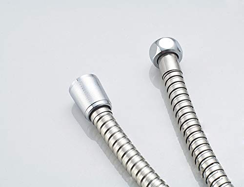 QUNINE Duschschlauch aus Edelstahl, 1,2 m, 1,5 m, 2 m, Duschschlauch, weiches Duschrohr, Flexibles Badezimmer-Wasserrohr, Silber, gemeinsame Sanitärschläuche (120 cm) (150 cm) (200 cm)
