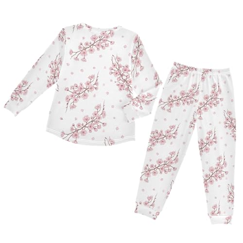 Long Sleeve Pajama Set,Comfy Nightwear Soft Loungewear,Family Matching PJs Underwear Set 3-8T2