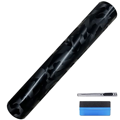Image of LZLRUN Forged Matte Carbon Fiber Ghost Black Car Vinyl Wrap 1.65ft x 3.5ft