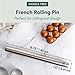 Ultra Cuisine French Rolling Pin for Baking – Use with Pizza, Cookie, and Pastry Dough, Fondant and Pie Crust – Tapered Design Bread Roller Pin, Stainless Steel 15.75-inch Large Roller Pin