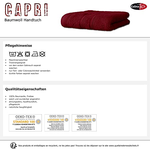 CelinaTex Capri Handtuch-Set 6teilig 4X 50 x 100 cm 2X 70 x 140 cm Creme weiß Baumwolle Frotteehandtuch – Bild 7