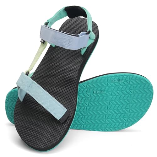 Image of WateLves Womens-Sport-Sandals Outdoor Hiking Sandals with-Arch-Support Comfortable Webbing-Water-Athletic Beach-Sandals for Travel-Walking-Trekking-Camping