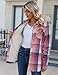 Zeagoo Fall Jackets for Women 2025 Plaid Flannel Shacket Shirts Warm Sherpa Fleece Lined Winer Outwear Coats
