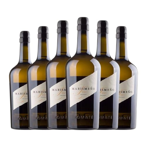 Sánchez Romate Fino Marismeño Palomino Fino Jerez-Xérès-Sherry Media Botella 37 cl Vino generoso (Caja de 6 Media Botella de 37 cl)