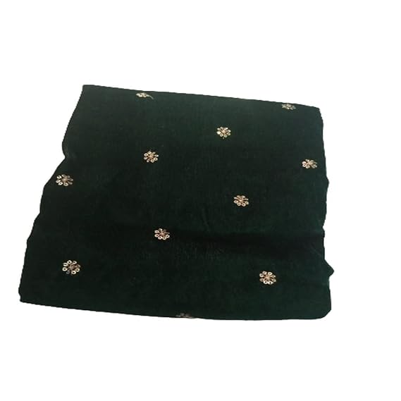 Velvet Blouse Piece Material for Women, Unstitched, Combo of 1 (1.00 meter each) - Navratri Special, Durga Puja Special, Oti Bharan, Ugadi Special -C124_DES_AFB_VELVETX0093