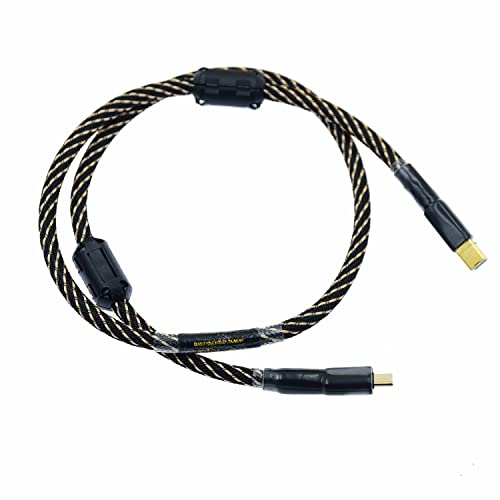 Arklove HiFi Sliver Plated USB C to B Cabl USB Type C to B Audio Data Cable OTG for PC MacBook pro Android Mobile Phone Thunderbolt DAC (1m(3.32ft)) image 5
