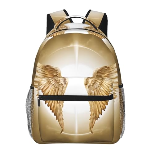 (Angel Wing) Laptop Backpack Purse For Women Men Travel Bag Casual Daypack With Compartment And Multiple Pockets