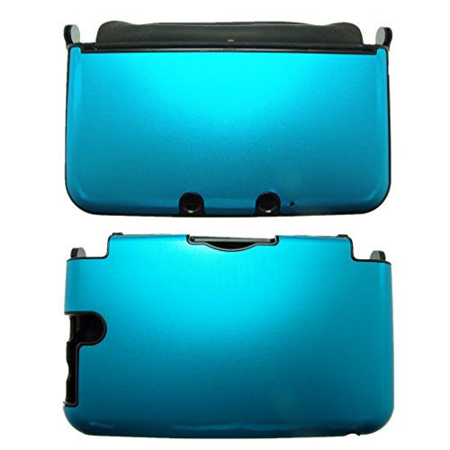 Nintendo 3DS XL (XL only) Aluminum Metal Poly Case Skin Protector Cover + Free Screen Protectors (BLUE)