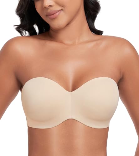 Soutien-gorge sans bretelles grand buste beige 90 C sous-vêtement convertible
