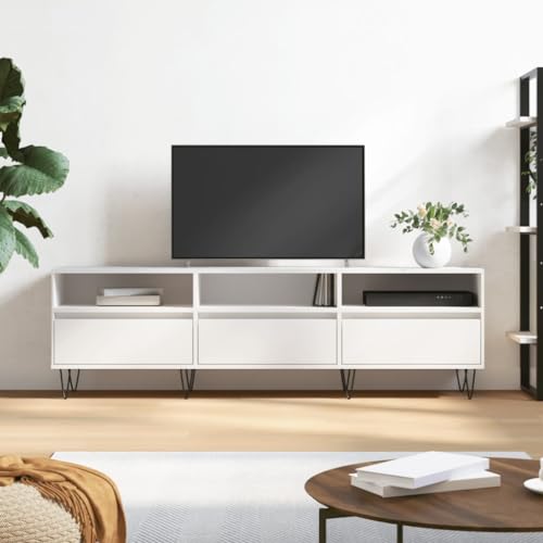 TJROO Mueble para TV Blanco 150 x 30 x 44,5