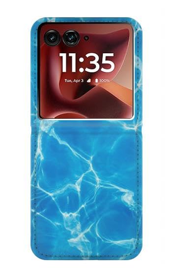 Housse cuir Motorola Razr 60 Ultra style piscine pour vos sorties estivales