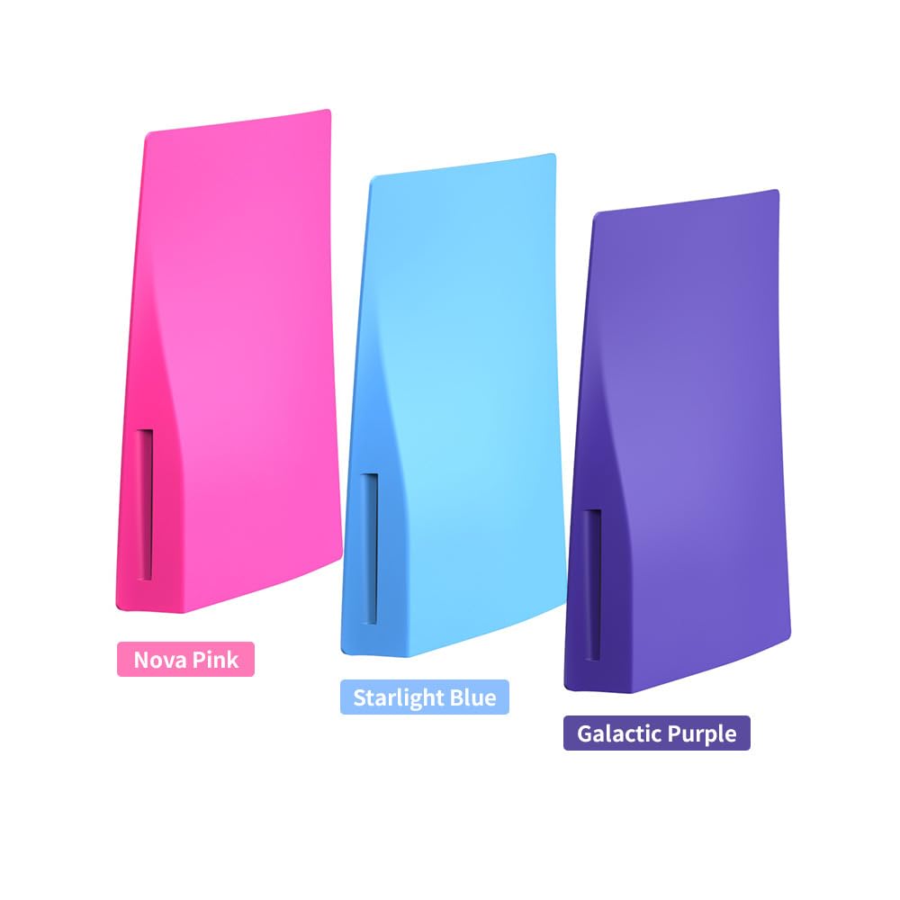 Funda para consola PS5 para disco y ediciones digitales, para PlayStation 5, accesorio de consola fácil de instalar (CD-ROM, morado oscuro)