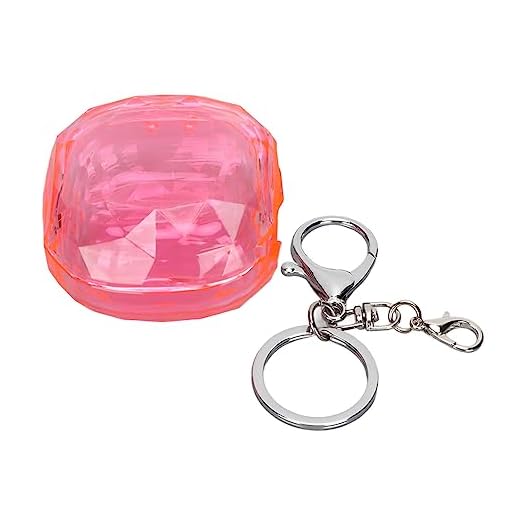 Estojo Transparente Capa Protetora para PC à Prova de Choque Com Chaveiro para Galaxy Buds Live Buds Pro Buds 2, Design de Rosto de Diamante, Material Rígido para PC