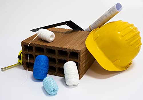 AERZETIX - C65320 - Rollo de cuerda para albañilería de 200 m - Poliéster - Construcción, Jardinería, Albañilería - Blanco miniatura 7