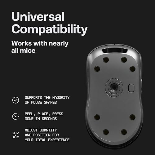 Image of Wallhack UHMW-PE Mouse Dot Skates Silent Premium Skates for Gaming Mice Ultra Smooth Gliding on Fabric & Glass Pads Speed & Control Durable & Easy to Use Black 7 mm