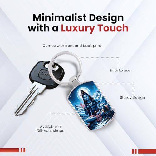 Image of Stylish Metal Keychains with Permanent Glossy Print - Inspirational Quotes & Spiritual Designs - Perfect Key chains for loved ones, Personal Use, Gifts & Return Gifts