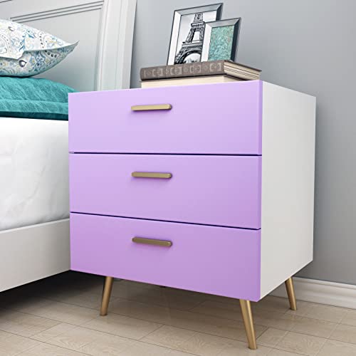 Papier de contact coloré violet pour rénover une étagère abîmée - 6