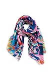 pañuelo violeta Estampado arty multicolor Desigual FOU_Virtual Pink Rectangl Bufanda de Moda, Rojo, 18.7 x 13.9 x 5 cm 160 Gramos para Mujer
