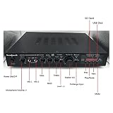 Wzmacniacz audio stereo, wzmacniacz mocy, 200. 0 W 5CH. Stereo Bluetooth. Av. Power Surround Bass Car Audio Subwoofer Głośniki PROWADZONY Wzmacniacz cyfrowy do kina karaoke do domu/na zewnątrz/do gara