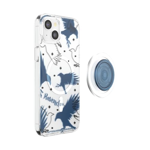 Image of PopSockets iPhone 15 Plus Case with Round Phone Grip Compatible with MagSafe, Phone Case for iPhone 15 Plus, Wireless Charging Compatible, Harry Potter - Ravenclaw