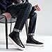 Jousen Men's Casual Shoes High Top Premium Leather Fashion Sneakers Dress Boots for Men(AMY5107A Black 11.5)