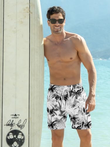 Goodstoworld Men's Funny Swim Trunks with Compression Liner 2 in 1 Quick-Dry 9" Stretch Shorts with Three Pockets2