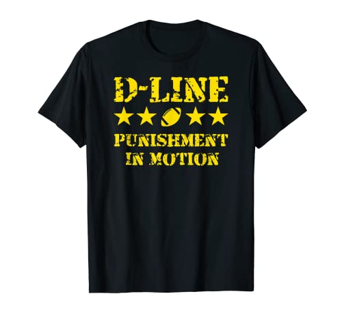 D-Line Castigo En Movimiento Fútbol Defensivo Lineman Camiseta