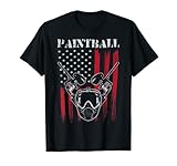 American Flag Paintball Mask Gun 4th of July Vintage Gifts T-Shirt