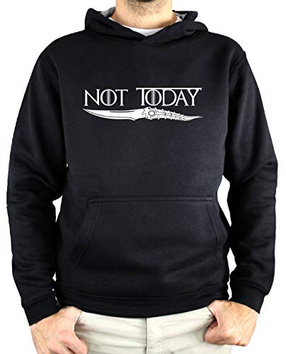 PLANETACAMISETA Sudadera Hombre - Unisex Not Today, Juego de Tronos - Stark (Negro, M)