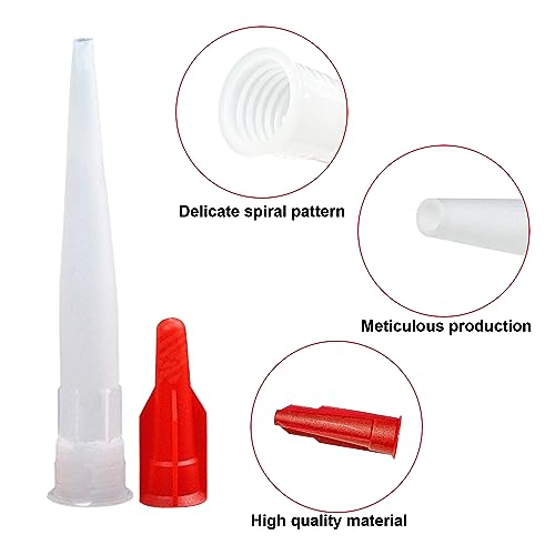 25 Pack Cartridge Nozzles 25 Pack Red Nozzle Caps Caulking Tool Cartridge Nozzles Silicone Nozzles Replacement Nozzles Sealing Cap Nozzle Caps Household Sealant - Image 3