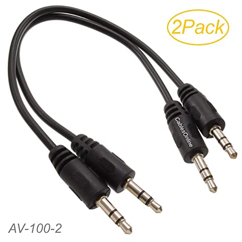 CablesOnline 2-Pack 6-inch 3.5mm Stereo TRS miniatura 4