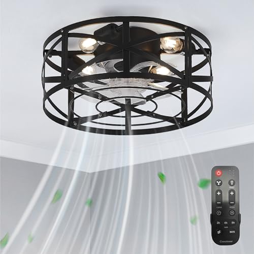 Conciseer 16 inch caged ceiling fan with light