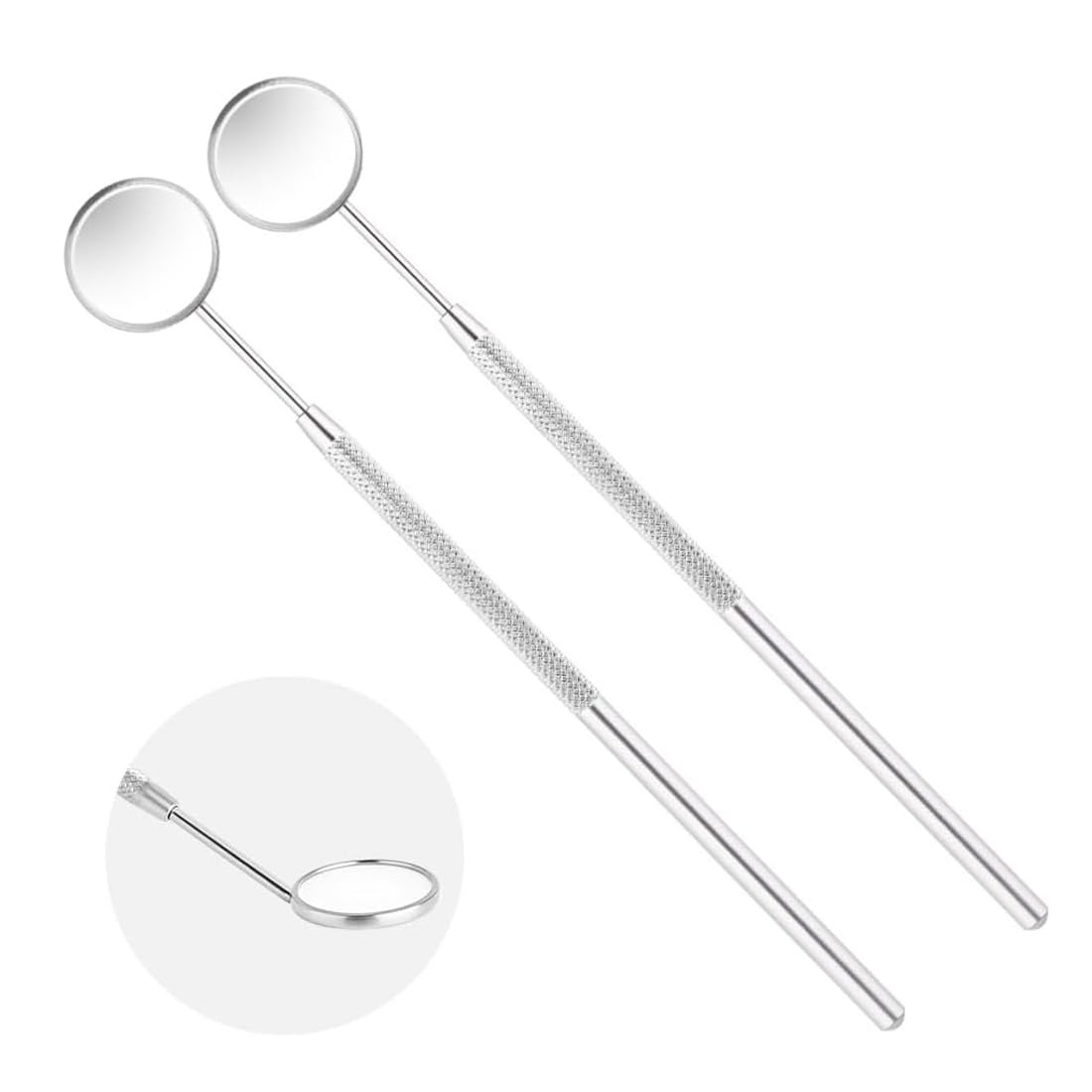 Espejo Dental Acero Inoxidable Anti-Vaho Curvatura 45° 2 Pcs