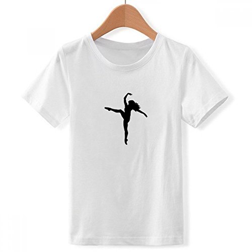 T-Shirt Danse Sport Ras du Cou Blanc Imprimé Multicolore Garçon